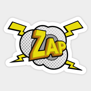 Comic Zap Onomatopoeia Lighning Sticker